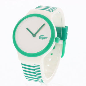 Lacoste Goa White Dial Two Tone Silicon Strap Watch for Kids - 2020117