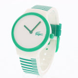 Lacoste Goa White Dial Two Tone Silicon Strap Watch for Kids - 2020117