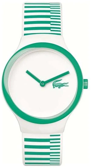 Lacoste Goa White Dial Two Tone Silicon Strap Watch for Kids - 2020117