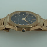 D1 Milano Ultra Thin Brown Dial Gold Steel Strap Watch for Men - D1-UTBJ13