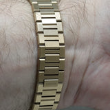 D1 Milano Ultra Thin Brown Dial Gold Steel Strap Watch for Men - D1-UTBJ13