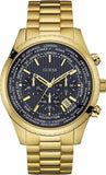 Guess Multifunction Black Dial Gold Steel Strap Watch for Men  - W0602G1
