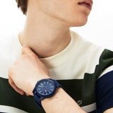 Lacoste 12.12 Blue Dial Blue Silicon Strap Watch for Men - 2010987