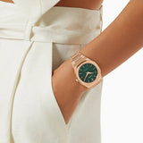 D1 Milano Ultra Thin Malachite Green Dial Gold Steel Strap Watch for Men - D1-UTBJ30