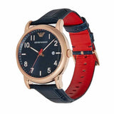 Emporio Armani Luigi Blue Dial Blue Leather Strap Watch for Men - AR11135