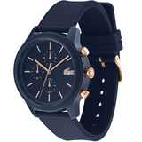 Lacoste 12.12 Blue Dial Blue Silicon Strap Watch for Men - 2011013