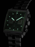 Tag Heuer Monaco Automatic Chronograph Black Dial Silver Steel Strap Watch for Men - CBL2113.BA0644