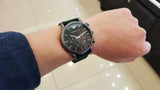 Emporio Armani Luigi XLarge Chronograph Green Dial Green Fabric Strap Watch for Men - AR1950