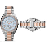 Michael Kors Bryn Quartz Blue Dial Two Tone Steel Strap Watch For Women - MK6136