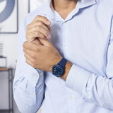 Lacoste 12.12 Blue Dial Blue Silicon Strap Watch for Men - 2010987