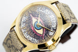 Gucci G Timeless Eye Beige Dial Beige Leather Strap Watch For Men - YA1264022