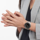 Movado Series 800 Pepsi Black Dial Silver Steel Strap Watch for Men - 2600152