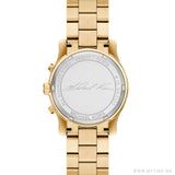 Michael Kors Runway Chronograph Gold Dial Gold Steel Strap Watch For Women - MK7323