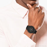 Lacoste 12.12 Chronograph Black Dial Black Silicon Strap Watch for Men - 2011247