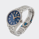Tag Heuer Carrera Quartz Diamonds Blue Dial Silver Steel Strap Watch for Women - WAR1114.BA0601