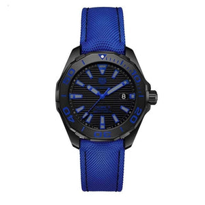 Tag Heuer Aquaracer Calibre 5 Automatic Titanium Black Dial Blue Nylon Strap Watch for Gents - WAY208B.FC6382