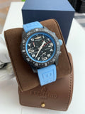Breitling Endurance Pro Black Dial Light Blue Rubber Strap Watch for Men - X82310281B1S1