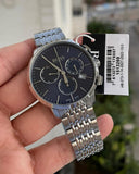 Hugo Boss Associate Blue Dial Silver Steel Strap Watch for Men - 1513269