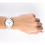 Marc Jacobs Baker White Dial Silver Steel Strap Watch for Women - MBM3242