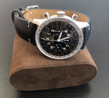 Breitling Navitimer Ref. 806 1959 Re-Edition Black Dial Brown Leather Strap Watch for Men - AB0910371B1X1