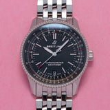 Breitling Navitimer Automatic 38mm Black Dial Stainless Steel Mens Watch - A17325241B1A1