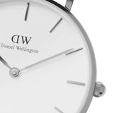 Daniel Wellington Classic Bristol White Dial Brown Leather Strap Watch For Women - DW00100056