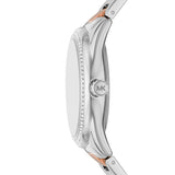Michael Kors Janelle Silver Dial Two Tone Steel Strap Watch For Women - MK7383