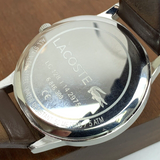 Lacoste Madrid Grey Dial Brown Leather Strap Watch for Men - 2011033