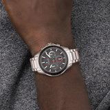 Tommy Hilfiger Aiden Chronograph Grey Dial Silver Steel Strap Watch For Men - 1791857