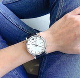 Emporio Armani Luigi White Dial Black Leather Strap Watch for Men - AR1694