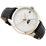 Tommy Hilfiger Oliver Analog Silver Dial Black Leather Strap Watch for Men - 1791305