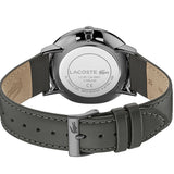 Lacoste Moon Gray Dial Gray Leather Strap Watch for Men - 2011059