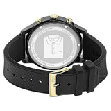 Lacoste 12.12 Chronograph Black Dial Black Silicon Strap Watch for Men - 2011012