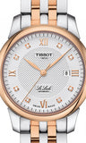 Tissot Le Locle Lady Automatic Diamonds Silver Dial Two Tone Steel Strap Watch For Women - T006.207.22.036.00