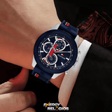 Tommy Hilfiger Clark Chronograph Blue Dial Black Leather Strap Watch For Men - 1792083