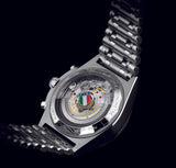 Breitling Chronomat B01 42 Six Nations Italy Blue Dial Silver Steel Strap Watch for Men - AB0134A41C1A1