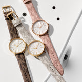 Michael Kors Pyper Quartz Silver Dial White Leather Strap Watch For Women - MK2858