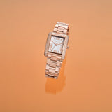 Michael Kors Emery Three-Hand Crystals Silver Dial Rose Gold Steel Strap Watch for Women - MK4641