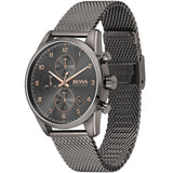 Hugo Boss Skymaster Grey Dial Grey Mesh Bracelet Watch for Men - 1513837