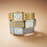 Fossil Raquel Three Hand Mother of Pearl Dial Gold Steel Strap Watch For Women - ES5304