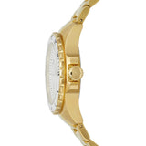 Fossil Blue Dive Three Hand White Dial Gold Steel Strap Watch For Women - ES5350