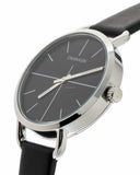 Calvin Klein Even Black Dial Black Leather Strap Watch for Women  - K7B231CZ