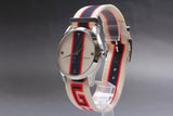 Gucci G Timeless Quartz White Dial Two Tone NATO Strap Watch For Men - YA1264071