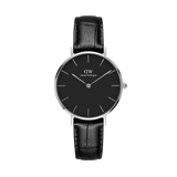 Daniel Wellington Classic Petite Reading Black Dial Black Leather Strap Watch For Women - DW00100235
