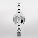 Emporio Armani Classic Quartz Black Dial Silver Steel Strap Watch For Women - AR7328