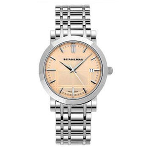 Burberry Heritage Collection Rose Gold Dial Silver Steel Strap Watch for Men - BU1352