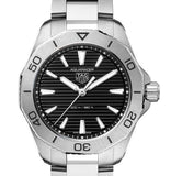 Tag Heuer Aquaracer Professional 200 Quartz Black Dial Silver Steel Strap Watch for Women - WBP1410.BA0622