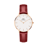 Daniel Wellington Classic Suffolk White Dial Brown Leather Strap Watch For Women - DW00100120