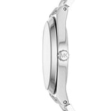 Michael Kors Channing Quartz White Dial Two Tone Steel Strap Watch For Women - MK6649