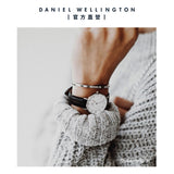 Daniel Wellington Classic Petite Sheffield White Dial Black Leather Strap Watch For Women - DW00100186